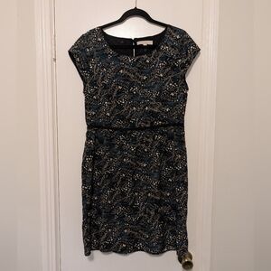LOFT Floral Short Sleeve Dress